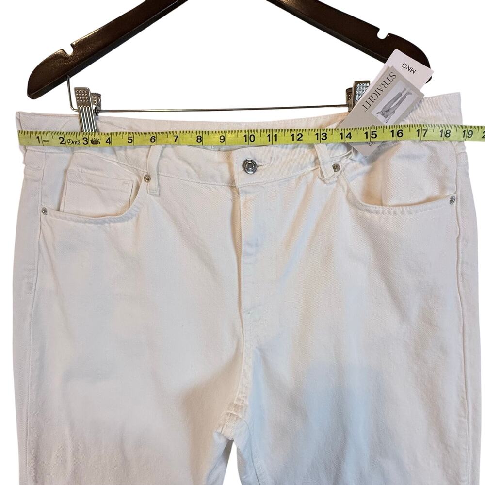 MANGO Midrise Straight Jeans in White Sz 14 - Picture 12 of 14
